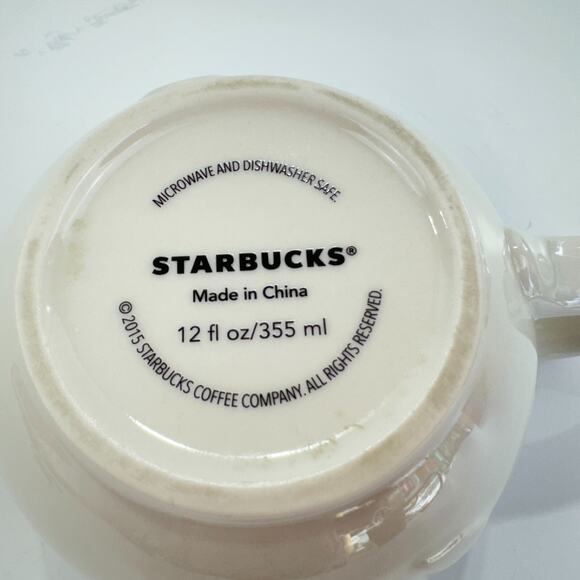 Starbucks Coffee Mug 2015 Sakura Pink Cherry Blossoms 12 oz Limited - Picture 10 of 13